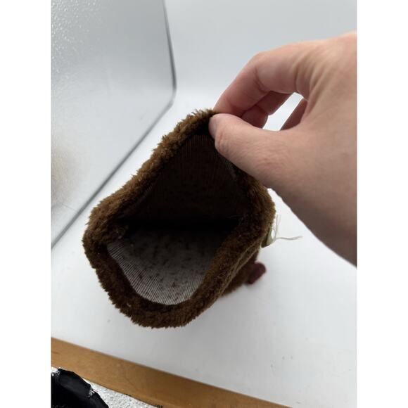 Vintage Walrus Hand Puppet Plush Brown Furry Felt Teeth Red Mouth 70s 80s Toy - Picture 4 of 5